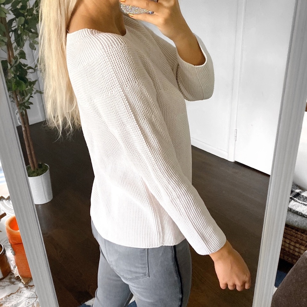 🐑 ZARA IVORY RIBBED LOOSE KNIT JUMPER! - Picture 3 of 11